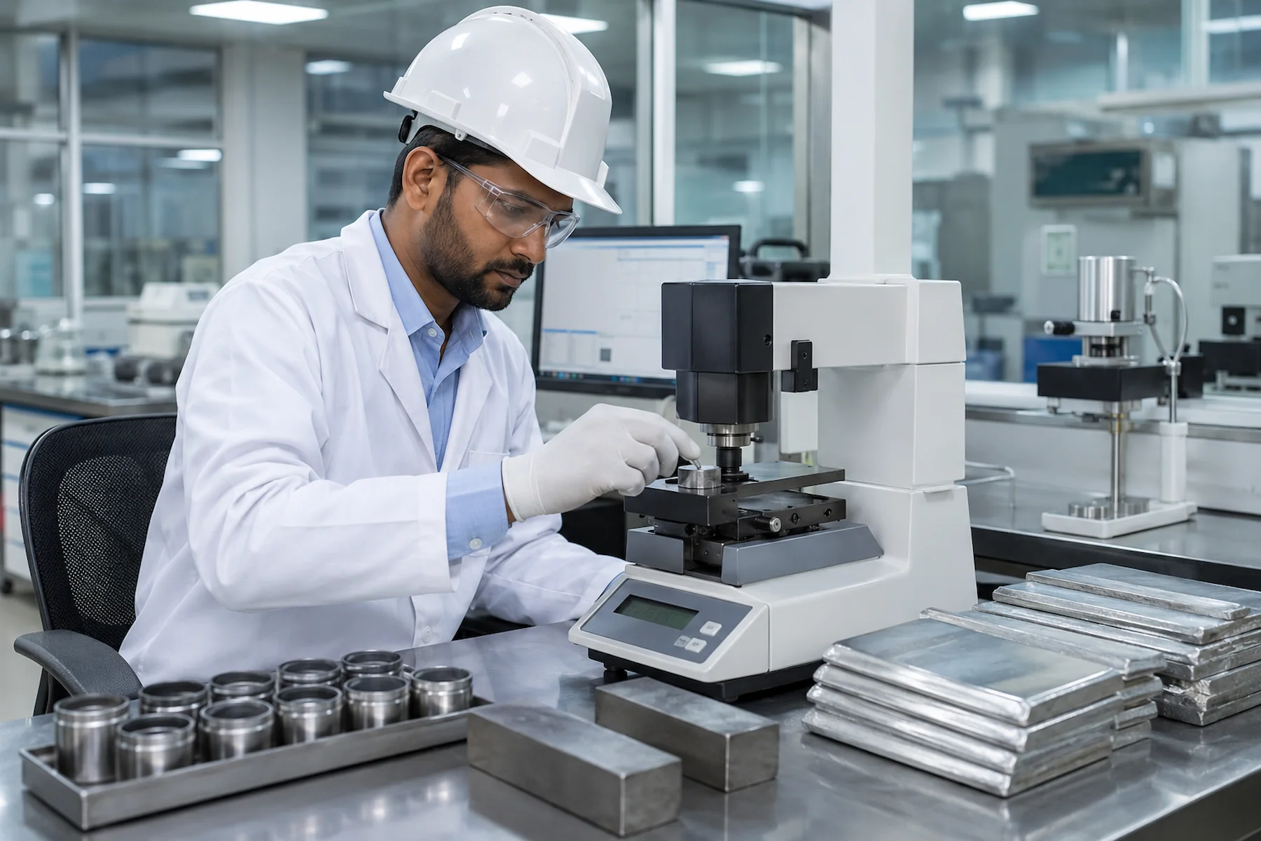 PMSL laboratory professional conducting quality analysis